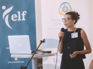 Aurélie Hampel presenting at the expert workshop in Ljubljana (21 July 2017)